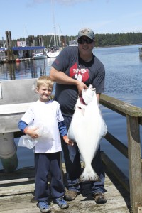 Steve and Matt with Halibut