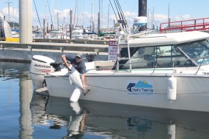 Steve with Halibut and Boat